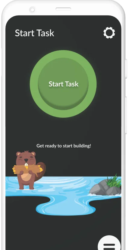 Busy Button start task screen