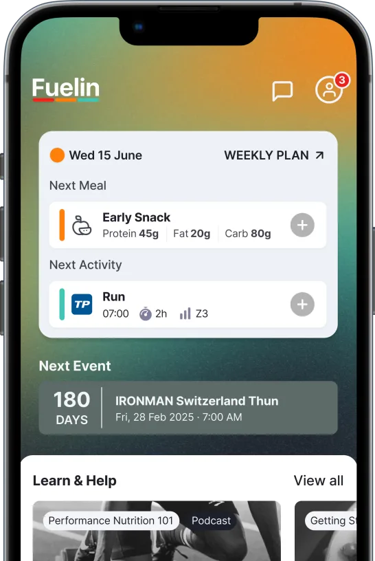 Fuelin app home screen